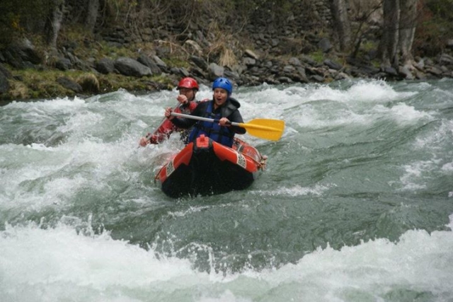 en la canoa